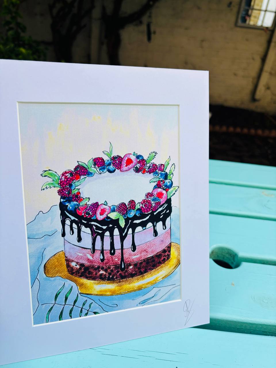 Cake sketch print